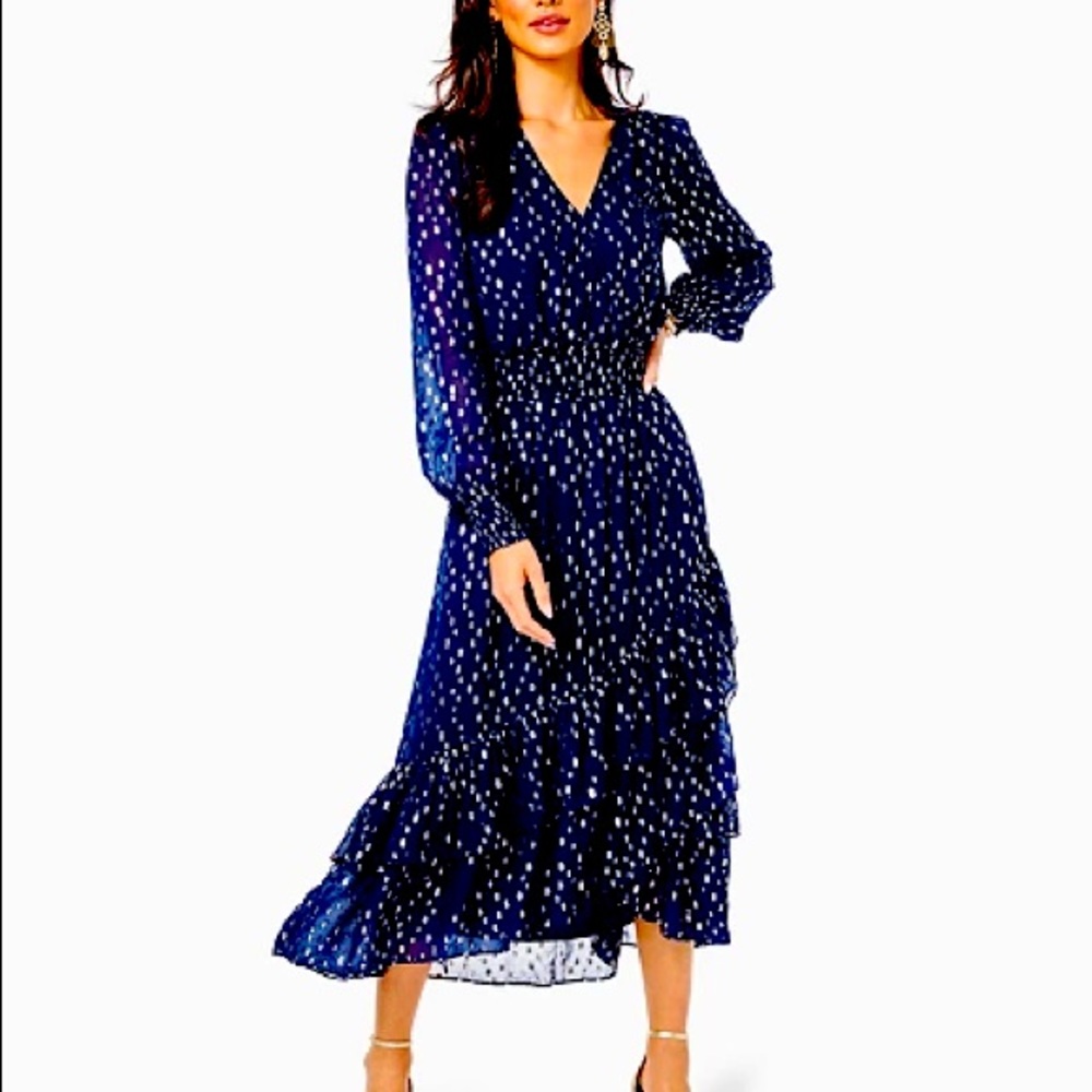 New with tags Lilly Pulitzer Christina Midi Lilly Dress
